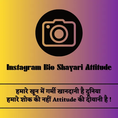 Instagram Bio Shayari Attitude Instagram Bio Shayari Attitude